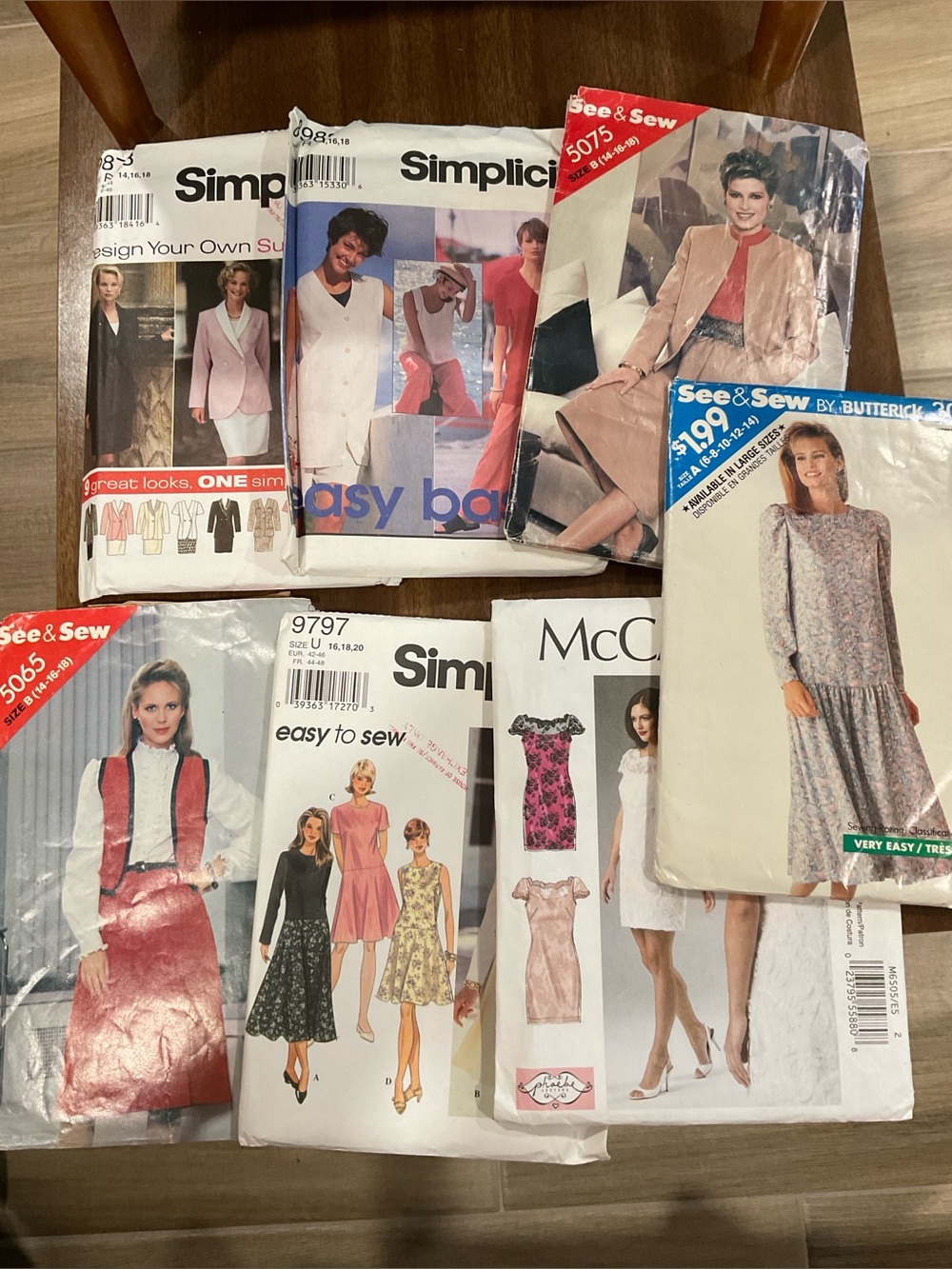 Plus size dress sewing patterns sz 14-22 McCall’s, simplicity, see&sew butterick